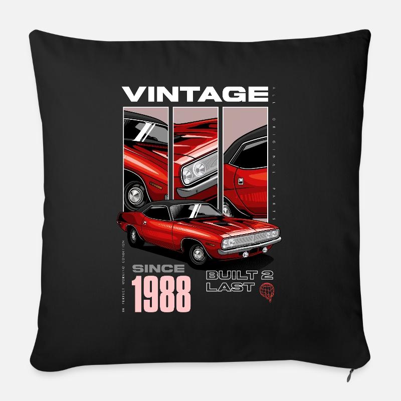Ich bin nicht alt, ich bin ein Oldtimer, Jahrgang 1988 - Sofakissen mit Füllung 45 x 45 cm - Schwarz