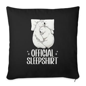 Polar Bear Official Sleep Shirt Funny Polar Bear - Sofa pillow with filling 45cm x 45cm - black - Front