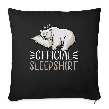 Polar Bear Official Sleep Shirt Funny Polar Bear - Sofa pillow with filling 45cm x 45cm - black - Front
