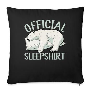 Polar Bear Official Sleep Shirt Funny Polar Bear - Sofa pillow with filling 45cm x 45cm - black - Front