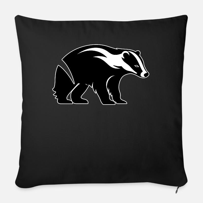 Badger Dachse Dachs - Sofakissen mit Füllung 45 x 45 cm - Schwarz