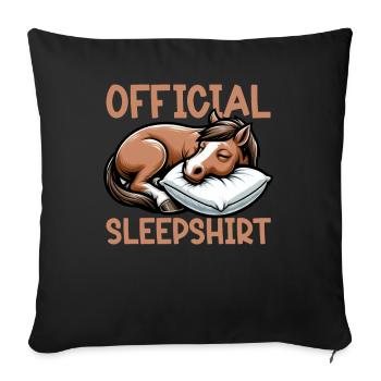 Chemise de nuit officielle Pyjama Funny Horse - Coussin et housse de 45 x 45 cm - noir - Devant