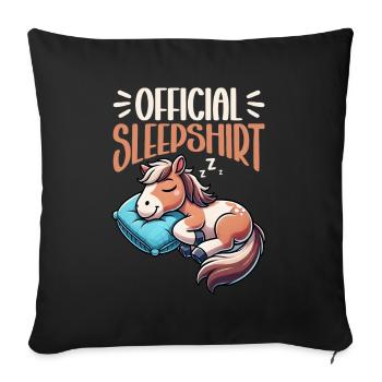 Chemise de nuit officielle Pyjama Funny Horse - Coussin et housse de 45 x 45 cm - noir - Devant