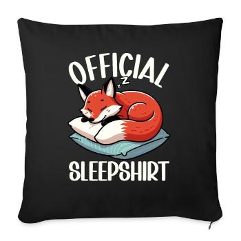 Official Sleep Shirt Funny Fox Pajamas - Sofa pillow with filling 45cm x 45cm - black - Front