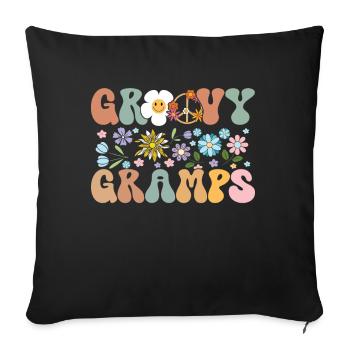 Groovy Grandpa Retro Matching Family Birthday - Sofa pillow with filling 45cm x 45cm - black - Front