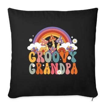 Groovy Grandpa Retro Matching Family Birthday - Sofa pillow with filling 45cm x 45cm - black - Front
