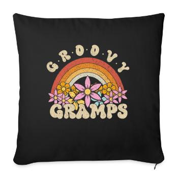 Groovy Grandpa Retro Matching Family Birthday - Sofa pillow with filling 45cm x 45cm - black - Front