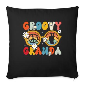Groovy Grandpa Retro Matching Family Birthday - Sofa pillow with filling 45cm x 45cm - black - Front
