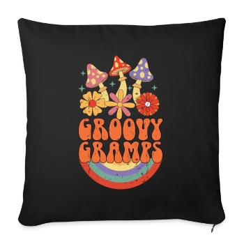 Groovy Grandpa Retro Matching Family Birthday - Sofa pillow with filling 45cm x 45cm - black - Front