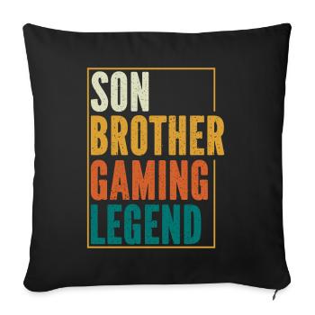 Video Games Gaming Boys Brother Teen - Sofa pillow with filling 45cm x 45cm - black - Front