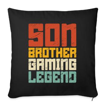Video Games Gaming Boys Brother Teen - Sofa pillow with filling 45cm x 45cm - black - Front