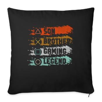Video Games Gaming Boys Brother Teen - Sofa pillow with filling 45cm x 45cm - black - Front