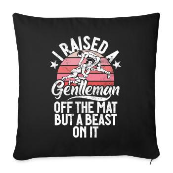 Wrestling Mom Wrestler Women Fighter - Sofakissen mit Füllung 45 x 45 cm - Schwarz - Vorne