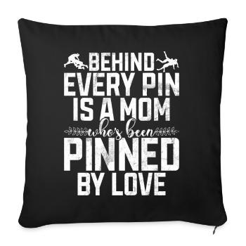 Wrestling Mom Wrestler Women Fighter - Sofakissen mit Füllung 45 x 45 cm - Schwarz - Vorne