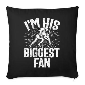 Kawaii Chibi Anime Girl Anime Merch Japanese - Sofa pillow with filling 45cm x 45cm - black - Front