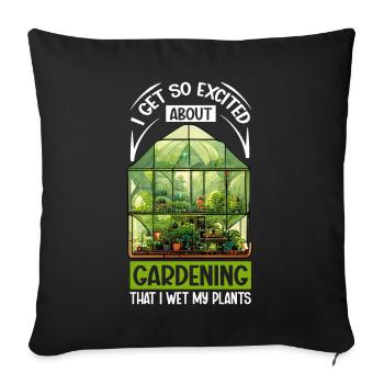 Garden Garden Garden Plants Vegetables - Sofa pillow with filling 45cm x 45cm - black - Front
