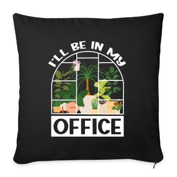 Garden Garden Garden Plants Vegetables - Sofa pillow with filling 45cm x 45cm - black - Front