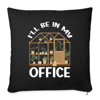 Garden Garden Garden Plants Vegetables - Sofa pillow with filling 45cm x 45cm - black - Front