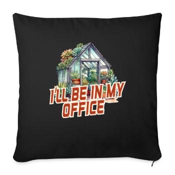 Garden Garden Garden Plants Vegetables - Sofa pillow with filling 45cm x 45cm - black - Front