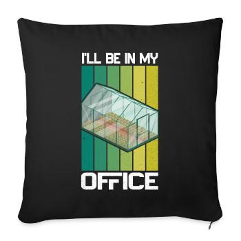 Garden Garden Garden Plants Vegetables - Sofa pillow with filling 45cm x 45cm - black - Front