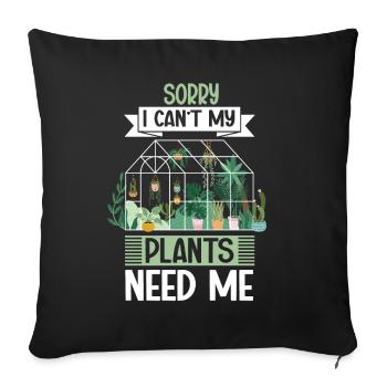 Garden Garden Garden Plants Vegetables - Sofa pillow with filling 45cm x 45cm - black - Front