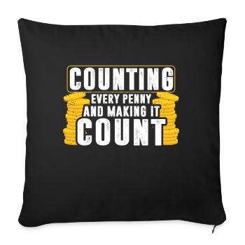 Accounting Secretary of Accountants Accounting - Sofa pillow with filling 45cm x 45cm - black - Front