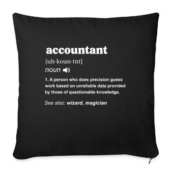 Accounting Secretary of Accountants Accounting - Sofa pillow with filling 45cm x 45cm - black - Front