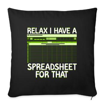 Accounting Secretary of Accountants Accounting - Sofa pillow with filling 45cm x 45cm - black - Front