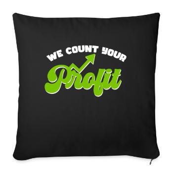 Accounting Secretary of Accountants Accounting - Sofa pillow with filling 45cm x 45cm - black - Front