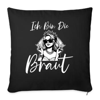 The Bride Funny Bachelorette Party Maid of Honor - Sofa pillow with filling 45cm x 45cm - black - Front