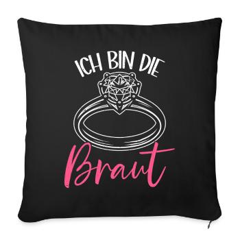 The Bride Funny Bachelorette Party Maid of Honor - Sofa pillow with filling 45cm x 45cm - black - Front