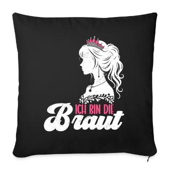 The Bride Funny Bachelorette Party Maid of Honor - Sofa pillow with filling 45cm x 45cm - black - Front