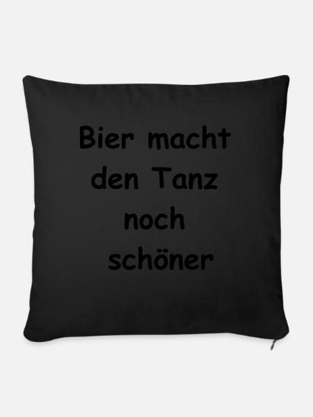 Tanzpartner Geschenk - Sofakissen mit Füllung 45 x 45 cm - Schwarz