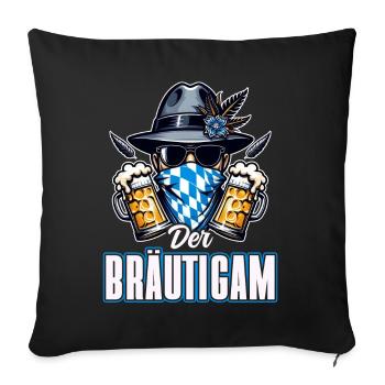 The Groom Funny Bachelor Party - Sofa pillow with filling 45cm x 45cm - black - Front