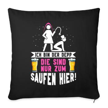 Le marié Funny EVJ - Coussin et housse de 45 x 45 cm - noir - Devant