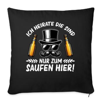Le marié Funny EVJ - Coussin et housse de 45 x 45 cm - noir - Devant