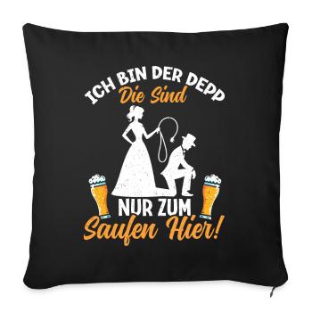 Le marié Funny EVJ - Coussin et housse de 45 x 45 cm - noir - Devant