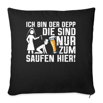 Le marié Funny EVJ - Coussin et housse de 45 x 45 cm - noir - Devant