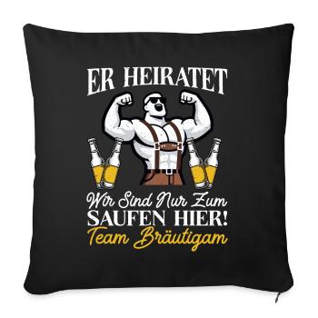 Le marié Funny EVJ - Coussin et housse de 45 x 45 cm - noir - Devant