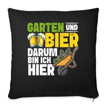 Biergarten Jardinage Jardinage Jardinier Jardinier - Coussin et housse de 45 x 45 cm - noir - Devant