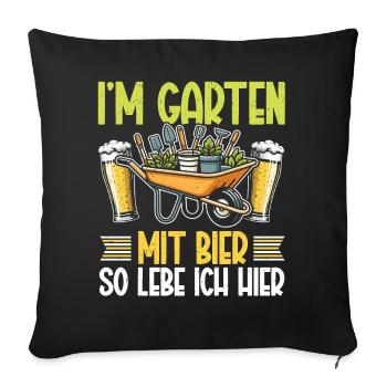 Biergarten Jardinage Jardinage Jardinier Jardinier - Coussin et housse de 45 x 45 cm - noir - Devant