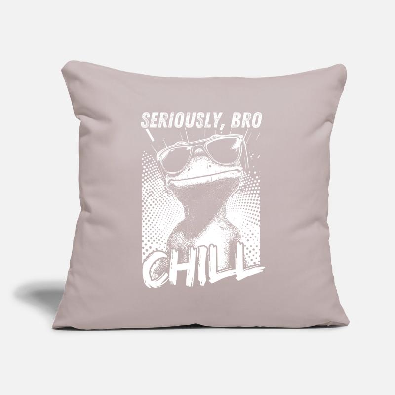 Seriously Bro Chill Eidechse Retro Meme Sofakissen mit Füllung 45 x 45 cm