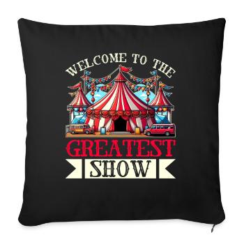 Circus Staff Carnival Costume Circus Event - Sofa pillow with filling 45cm x 45cm - black - Front