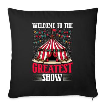 Circus Staff Carnival Costume Circus Event - Sofa pillow with filling 45cm x 45cm - black - Front