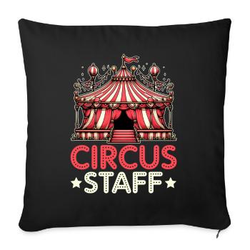 Circus Staff Carnival Costume Circus Event - Sofa pillow with filling 45cm x 45cm - black - Front