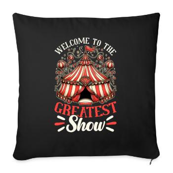 Circus Staff Carnival Costume Circus Event - Sofa pillow with filling 45cm x 45cm - black - Front