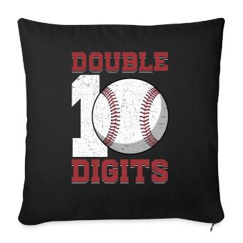 Two-Digit Birthday Decorations Boy 10 - Sofa pillow with filling 45cm x 45cm - black - Front