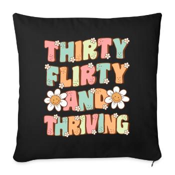 Trente ans séduisants et prospères 30e anniversaire - Coussin et housse de 45 x 45 cm - noir - Devant