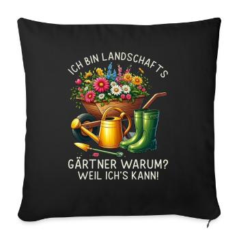 Jardin Jardinage Plantes Jardiniers Jardiniers Amateurs - Coussin et housse de 45 x 45 cm - noir - Devant