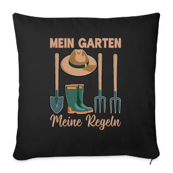 Jardin Jardinage Plantes Jardiniers Jardiniers Amateurs - Coussin et housse de 45 x 45 cm - noir - Devant